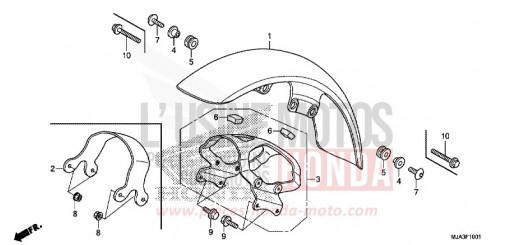 FRONT FENDER (VT750C2S/S) VT750C2SD de 2013